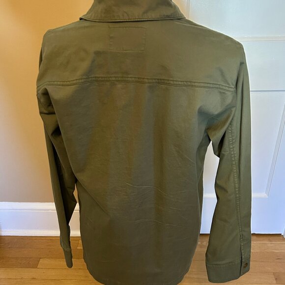 Women's Lucky Brand Fall Olive Green Utility Jacket  Zipper & Snap close size M - Picture 6 of 11
